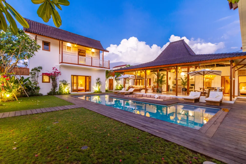 Tropical villa with a private pool — illustrative photograph, not a listed property